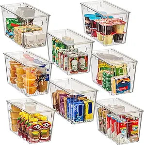 ClearSpace Plastic Storage Bins with Lids – Ideal for Kitchen, Pantry, Fridge, and Cabinet Organization