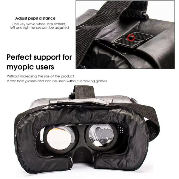 Vr Box – 3d Virtual Reality Box With Remote | Adjustable Head Strap